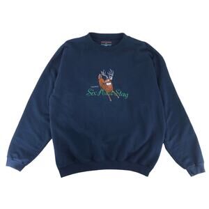 Y2K Deer Trophy Six Point Stag crewneck sweatshirt vintage